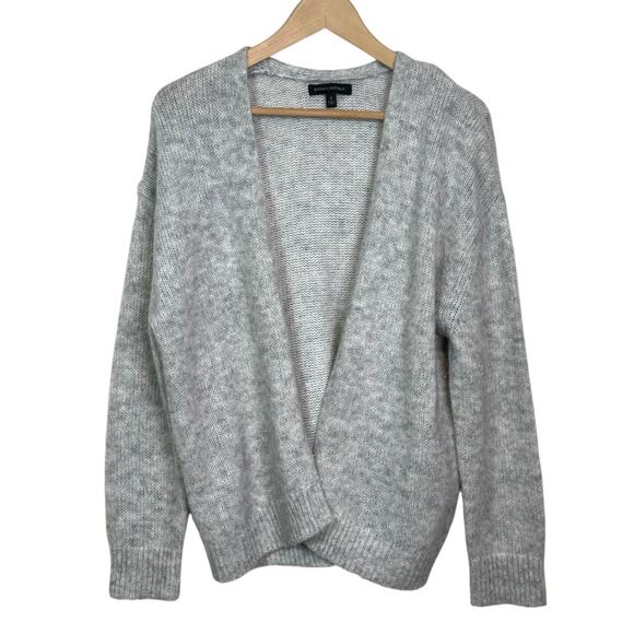 Banana Republic Size Small  Gray Alpaca Wool Blend Open Front Cardigan Sweater - Picture 1 of 6